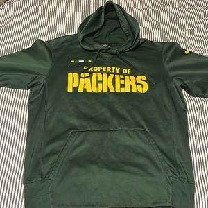 Mens medium Nike dri fit Green Bay packers hoodie